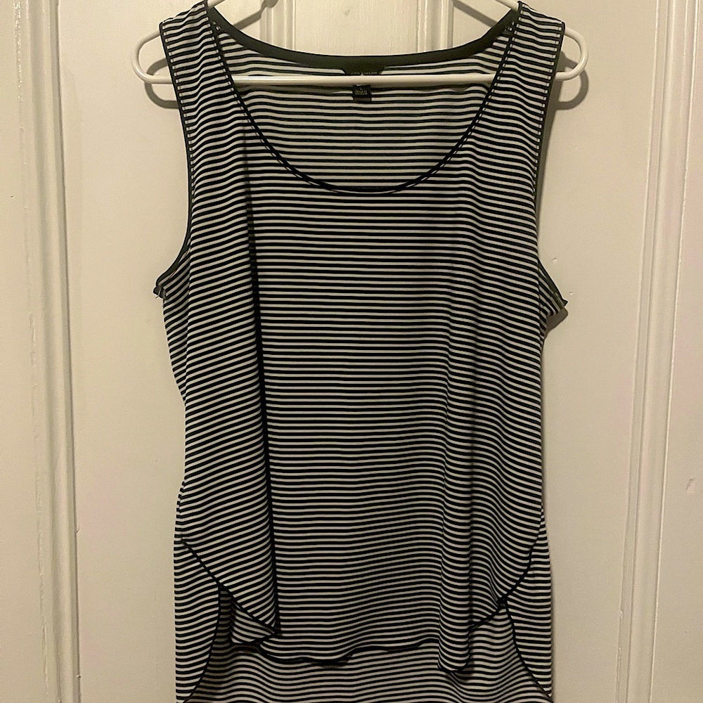 Ann Taylor tank business casual nautical stripe large women’s gently worn